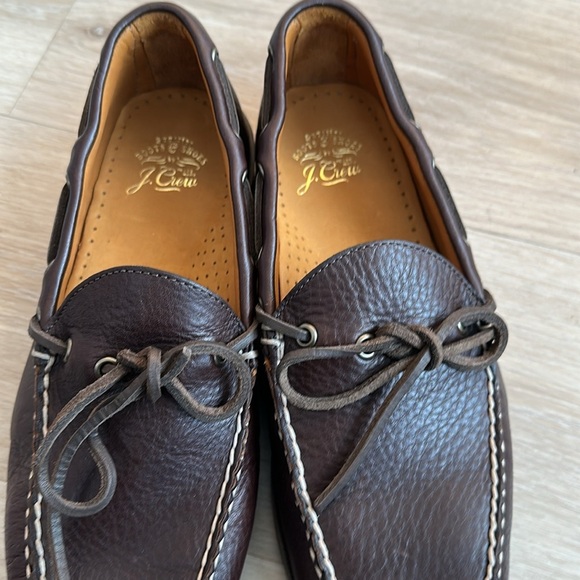 J. Crew Men's Dark Brown Leather Slip-On Loafers NWOB - Picture 8 of 8